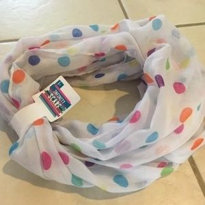 NEW! POLKA DOT Girls INFINITY SCARF Easter Colors
